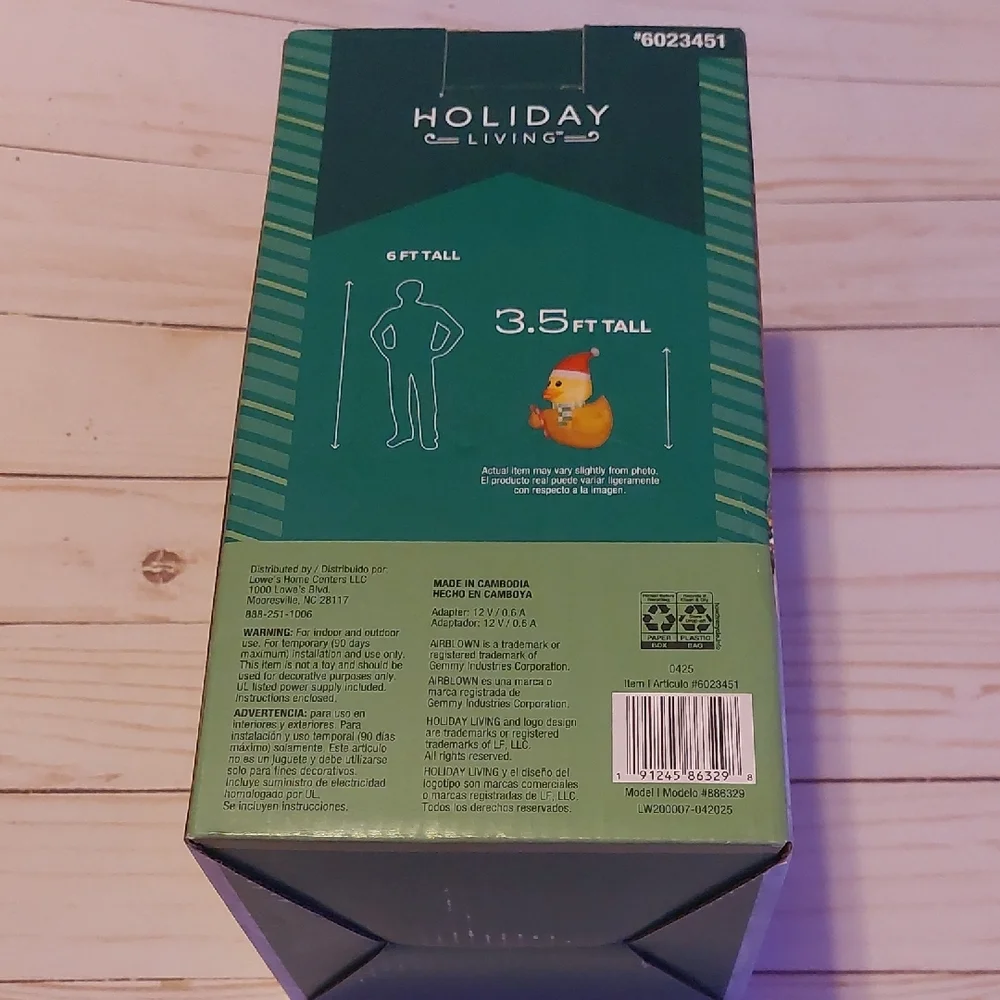 Holiday Living Lighted Duck Inflatable - Picture 2 of 4